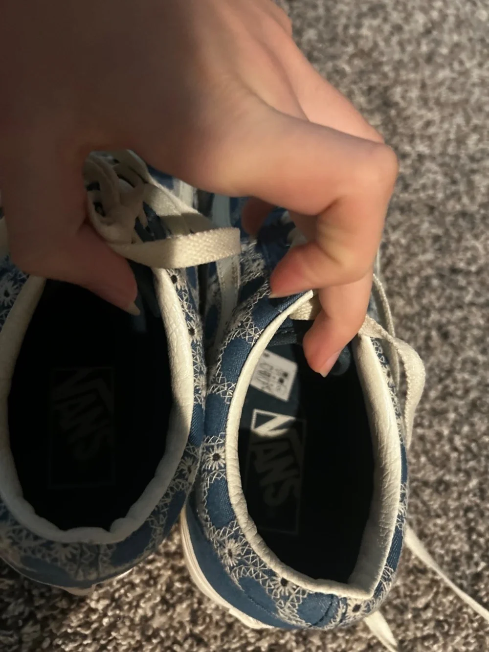 Low Top Blue Platform Vans